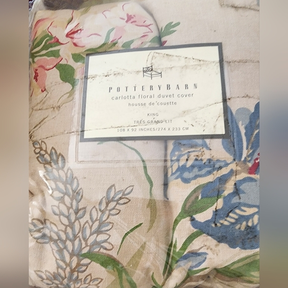 NIP Pottery Barn Carlotta Floral Duvet KING - Picture 5 of 6